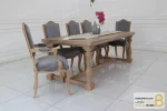 میز ناهارخوری و غذاخوری چوبی کلاسیک گندم با میز راشل خرید مبل باروس 5