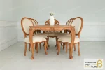 میز ناهارخوری کلاسیک منبتی کینگ با صندلی لویی خرید مبل باروس 11 4