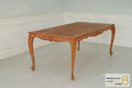 میز ناهارخوری کلاسیک منبتی کینگ با صندلی لویی خرید مبل باروس 11 6