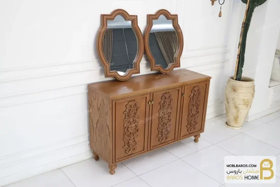میز کنسول منبتی و چوبی کلاسیک مدل صدا خرید مبل باروس 3
