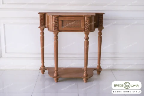 میز کنسول چوبی منبتی جدید مدل الای کد ۲ باروس (1)