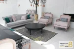 نیم ست مبلمان کلاسیک چوبی جدید مدل سی سی خرید مبل باروس ۵