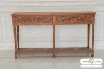 کنسول چوبی منبتی کلاسیک جدید مدل افرا خرید باروس 56 (1)