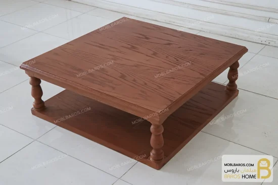ست جلومبلی و عسلی و کنار مبلی چوبی مدل پایه ستونی کد ۲ خرید جلومبلی باروس 6 (1)