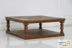 ست جلومبلی و عسلی و کنار مبلی چوبی مدل پایه ستونی کد ۲ خرید مبل باروس 4
