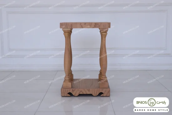 ست جلومبلی و عسلی و کنار مبلی چوبی مدل پایه ستونی کد ۲ خرید مبل باروس 5994 (1)