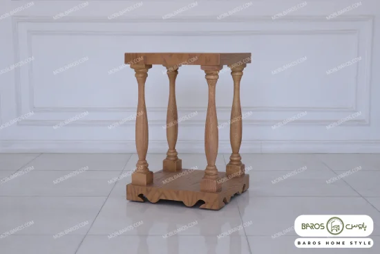 ست جلومبلی و عسلی و کنار مبلی چوبی مدل پایه ستونی کد ۲ خرید مبل باروس 5994 (2)