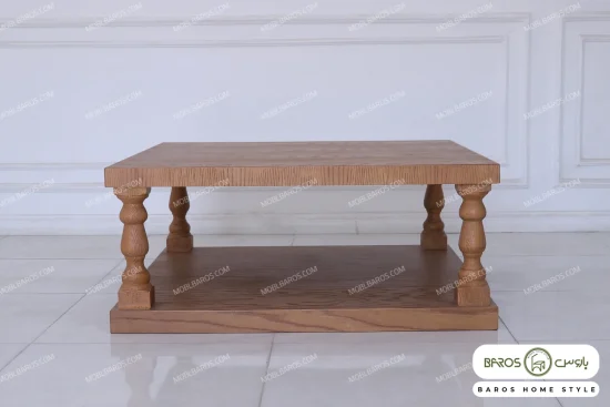 ست جلومبلی و عسلی و کنار مبلی چوبی مدل پایه ستونی کد ۲ خرید مبل باروس 5994 (4)