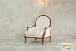 ست مبلمان نئوکلاسیک فندقی راشل کد ۳ خرید مبل باروس 1123 1