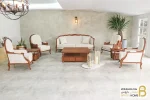 ست مبلمان نئوکلاسیک فندقی راشل کد ۳ خرید مبل باروس 1123 2