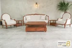 ست مبلمان نئوکلاسیک فندقی راشل کد ۳ خرید مبل باروس 1123 5