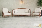 ست مبلمان نئوکلاسیک فندقی راشل کد ۳ خرید مبل باروس 1123 7
