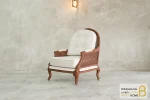 ست مبلمان نئوکلاسیک فندقی راشل کد ۳ خرید مبل باروس 1123 8