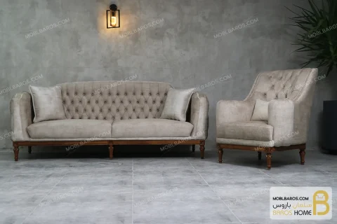 ست مبلمان نئوکلاسیک و راحتی کاریزما خرید مبل باروس 17