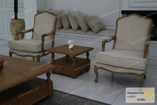 ست مبلمان نئوکلاسیک گندم روما پلاس و مبل فرانسوی خرید مبل باروس 2