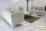 ست مبلمان چوبی و کلاسیک سفارشی مدل گندم و مبل تک کویین خرید مبل باروس 3