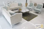 ست مبلمان چوبی و کلاسیک سفارشی مدل گندم و مبل تک کویین خرید مبل باروس 9