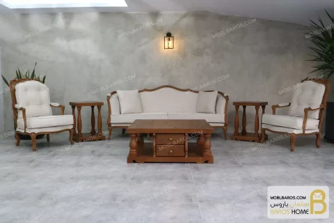 ست مبلمان چوبی کلاسیک ترکیبی مدل راشل و فرانسوی و روما خرید مبل باروس 10