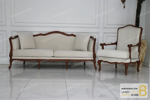 ست مبلمان چوبی کلاسیک ترکیبی مدل راشل و فرانسوی و روما خرید مبل باروس 32