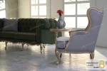 ست مبلمان کلاسیک ابزاری و جورجیا چستر جدید خرید مبل باروس 10