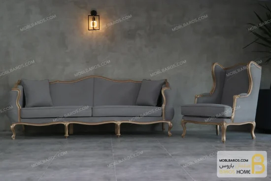 ست مبلمان کلاسیک ابزاری و جورجیا چستر جدید خرید مبل باروس 18