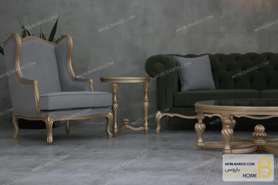 ست مبلمان کلاسیک ابزاری و جورجیا چستر جدید خرید مبل باروس 23