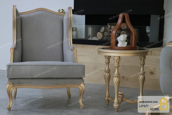 ست مبلمان کلاسیک ابزاری و جورجیا چستر جدید خرید مبل باروس 5