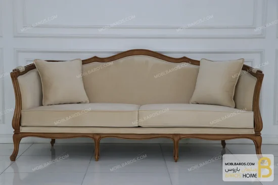 ست مبلمان کلاسیک ترکیبی مدل راشل پلاس و چستر کد ۴ خرید مبل باروس 14