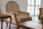 ست مبلمان کلاسیک و چوبی مدل راشل پلاس و مبل تک نفره روما کد ۲ خرید مبل باروس 4