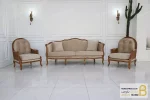 ست مبلمان کلاسیک و چوبی مدل راشل پلاس و مبل تک نفره روما کد ۲ خرید مبل باروس 7