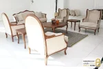 ست مبلمان کلاسیک و چوبی مدل راشل پلاس و مبل تک نفره کویین و روما خرید مبل باروس 1