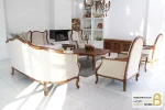 ست مبلمان کلاسیک و چوبی مدل راشل پلاس و مبل تک نفره کویین و روما خرید مبل باروس 2