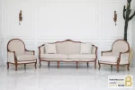 ست مبلمان کلاسیک و چوبی مدل راشل پلاس و مبل تک نفره کویین و روما خرید مبل باروس 7