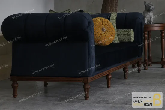 ست مبلمان کلاسیک چوبی ترکیبی کارن و چستر خرید مبل باروس 17