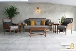 ست مبلمان کلاسیک چوبی ترکیبی کارن و چستر خرید مبل باروس 23