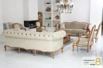 ست مبلمان ۱۰ نفره ترکیبی نئوکلاسیک گندم و جورجیا چستر خرید مبل باروس 15