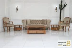 ست مبلمان ۱۰ نفره ترکیبی نئوکلاسیک گندم و جورجیا چستر خرید مبل باروس 20