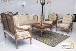 ست مبلمان ۷ نفره نئوکلاسیک ترکیبی مدل کاجی خرید مبل باروس 1