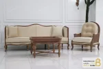 ست مبلمان ۷ نفره نئوکلاسیک ترکیبی مدل کاجی خرید مبل باروس 15