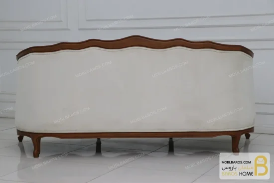 ست مبلمان ۷ نفره چوبی مدل راشل با مبل تک نفره فرانسوی خرید مبل باروس 10
