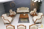 ست مبلمان ۷ نفره کلاسیک منبت چوبی رومینا کد ۳ خرید مبل باروس 3