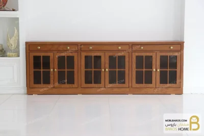 میز تلویزیون مدرن و چوبی شیشه‌ای مدل مهسا خرید مبل باروس 1