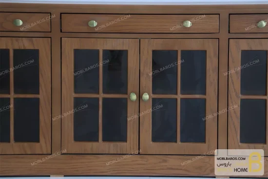 میز تلویزیون مدرن و چوبی شیشه‌ای مدل مهسا خرید مبل باروس 3