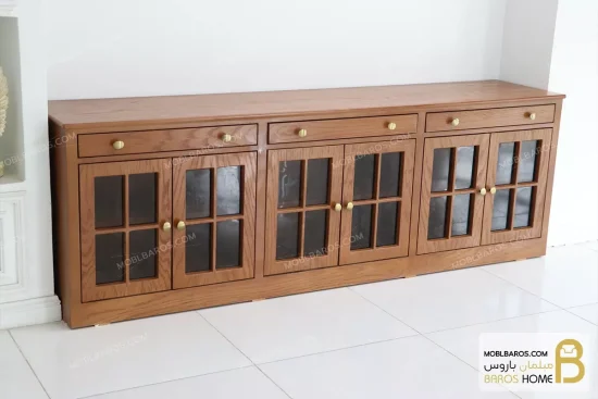 میز تلویزیون مدرن و چوبی شیشه‌ای مدل مهسا خرید مبل باروس 4