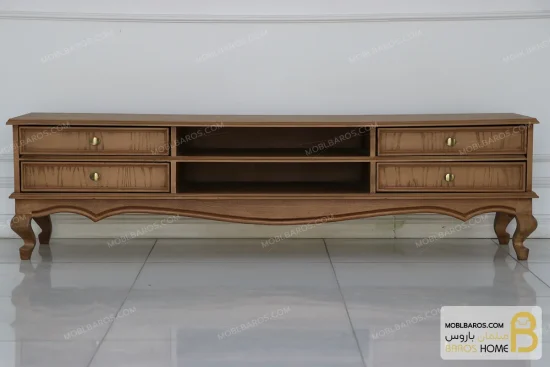 میز تلویزیون چوبی کلاسیک جدید مدل ابیگل کد 2 خرید مبل باروس 2