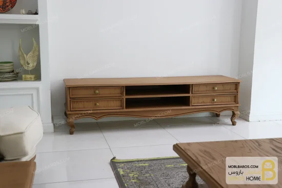 میز تلویزیون چوبی کلاسیک جدید مدل ابیگل کد 2 خرید مبل باروس 5