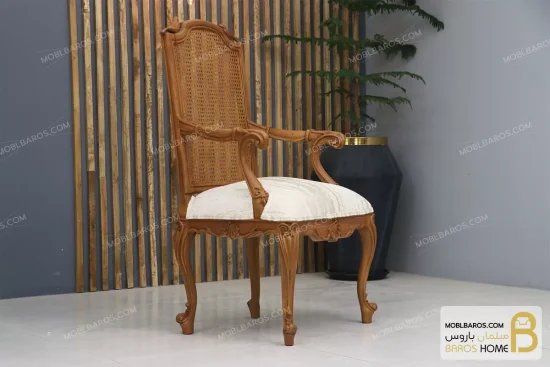 میز ناهار خوری کلاسیک طرح دار و ترکیبی مدل رومینا کد ۲ خرید مبل باروس 12