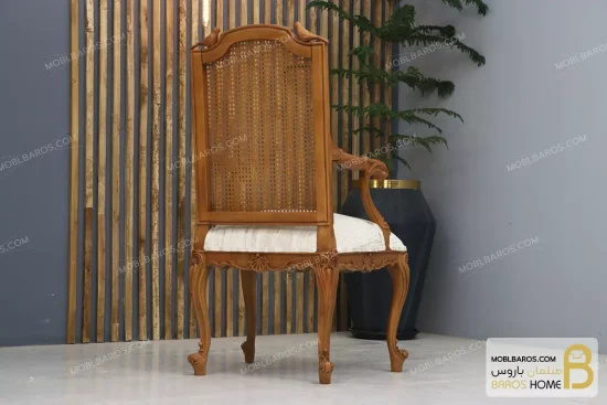 میز ناهار خوری کلاسیک طرح دار و ترکیبی مدل رومینا کد ۲ خرید مبل باروس 13