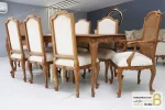 میز ناهار خوری کلاسیک طرح دار و ترکیبی مدل رومینا کد ۲ خرید مبل باروس 5