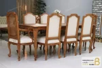 میز ناهار خوری کلاسیک طرح دار و ترکیبی مدل رومینا کد ۲ خرید مبل باروس 8
